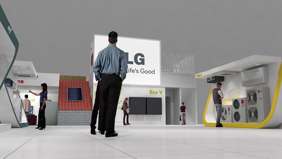 Visualización 3D para el stand de LG en la Feria de Climatización 2009