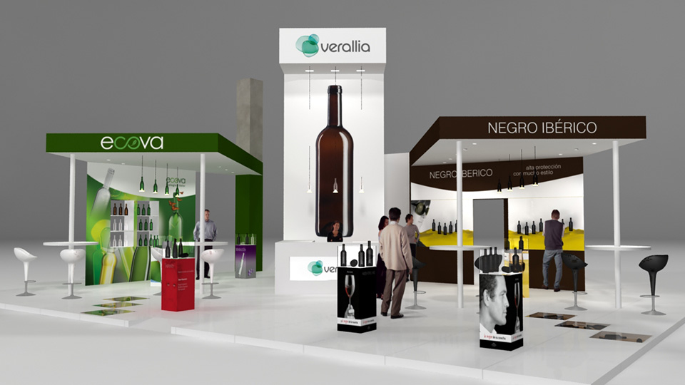 Visualización 3D del stand de Veralia para la feria Enomaq 2011