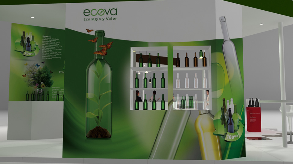 Visualización 3D del stand de Veralia para la feria Enomaq 2011