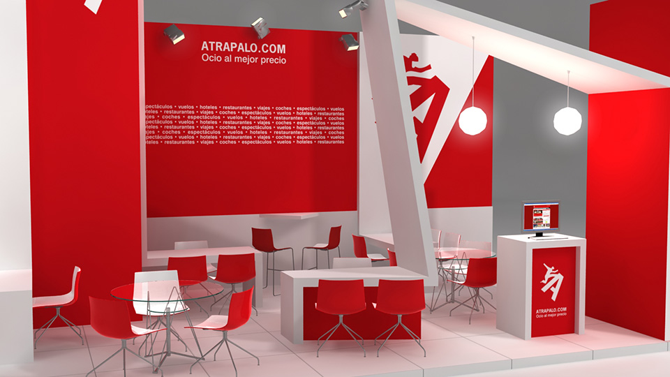 Visualización 3D del stand de Atrápalo para Fitur 2011