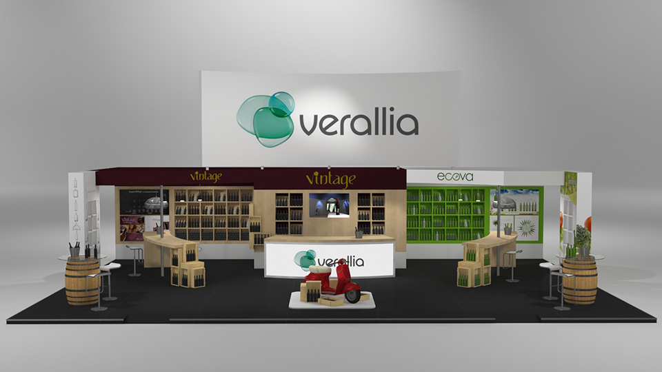 Visualización 3D stand de Veralia para la ferlia Enomaq 2013