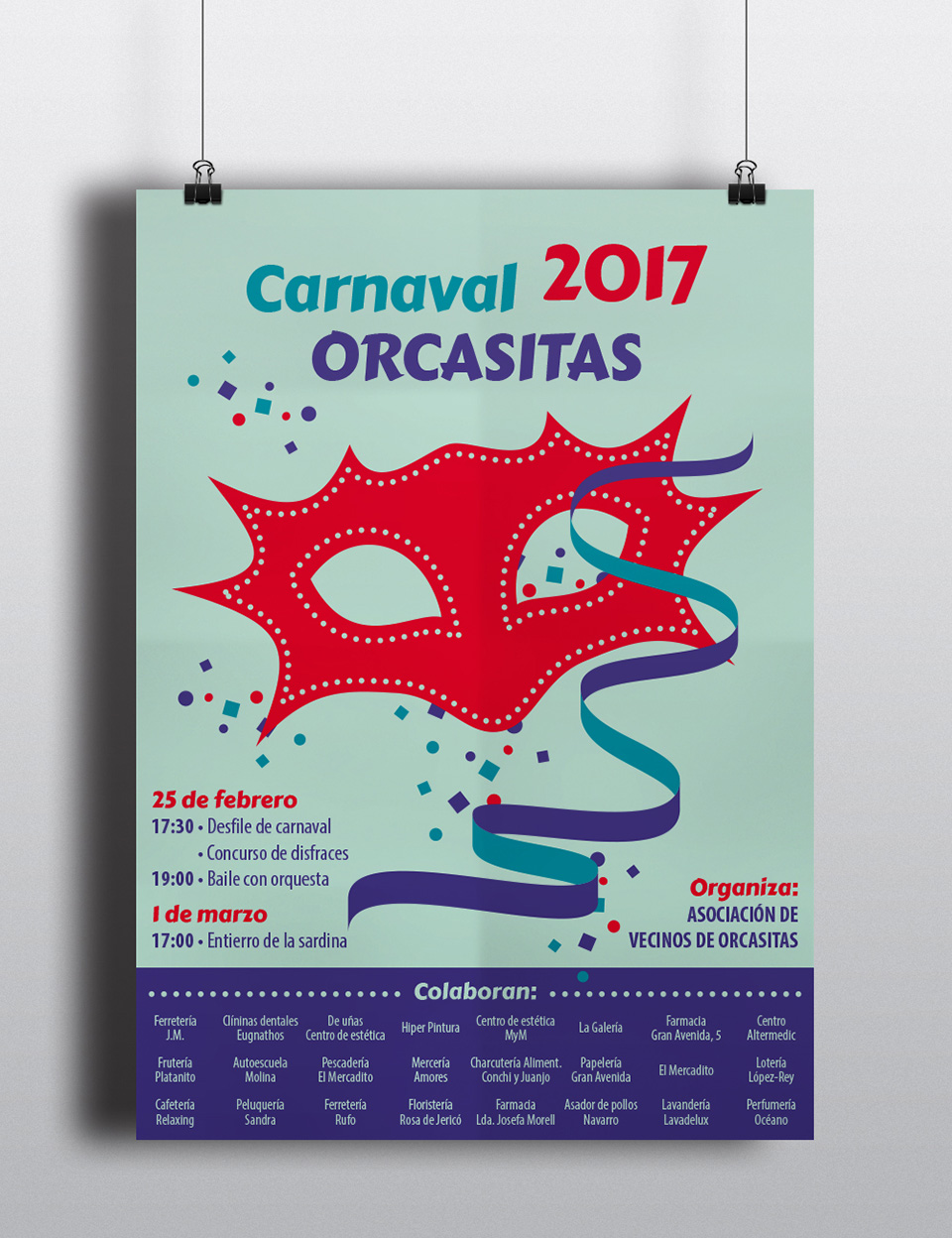 Cartel Carnaval Orcasitas 2017
